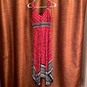 Red American Rag size Small handkerchief hem Dress